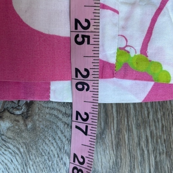 Lilly Pulitzer dress strapless size 2 pink green white floral tie back - Picture 10 of 12